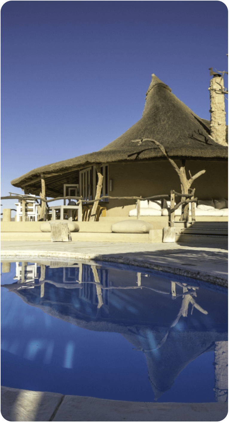 Lodge in Afrika auf Safari